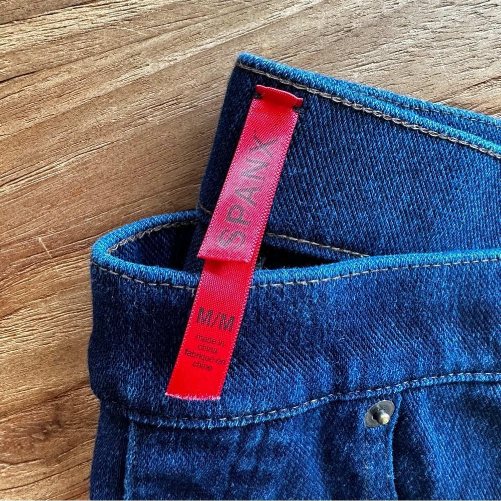 Spanx Womens Spandex Denim Jeans Soft Comfy Leggings Skinny No Buttons/Pockets M - Picture 8 of 8